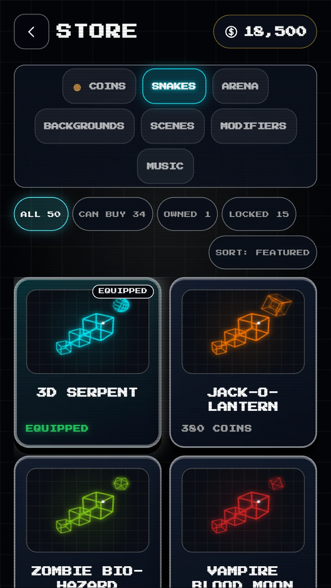Neon Snake 3D: Offline Snake screenshot